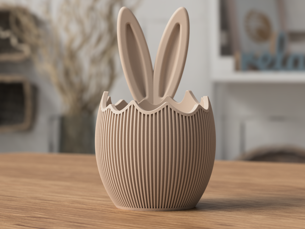 Decoratieve Paasei Kom met Konijnenoren – Moderne Paasdecoratie