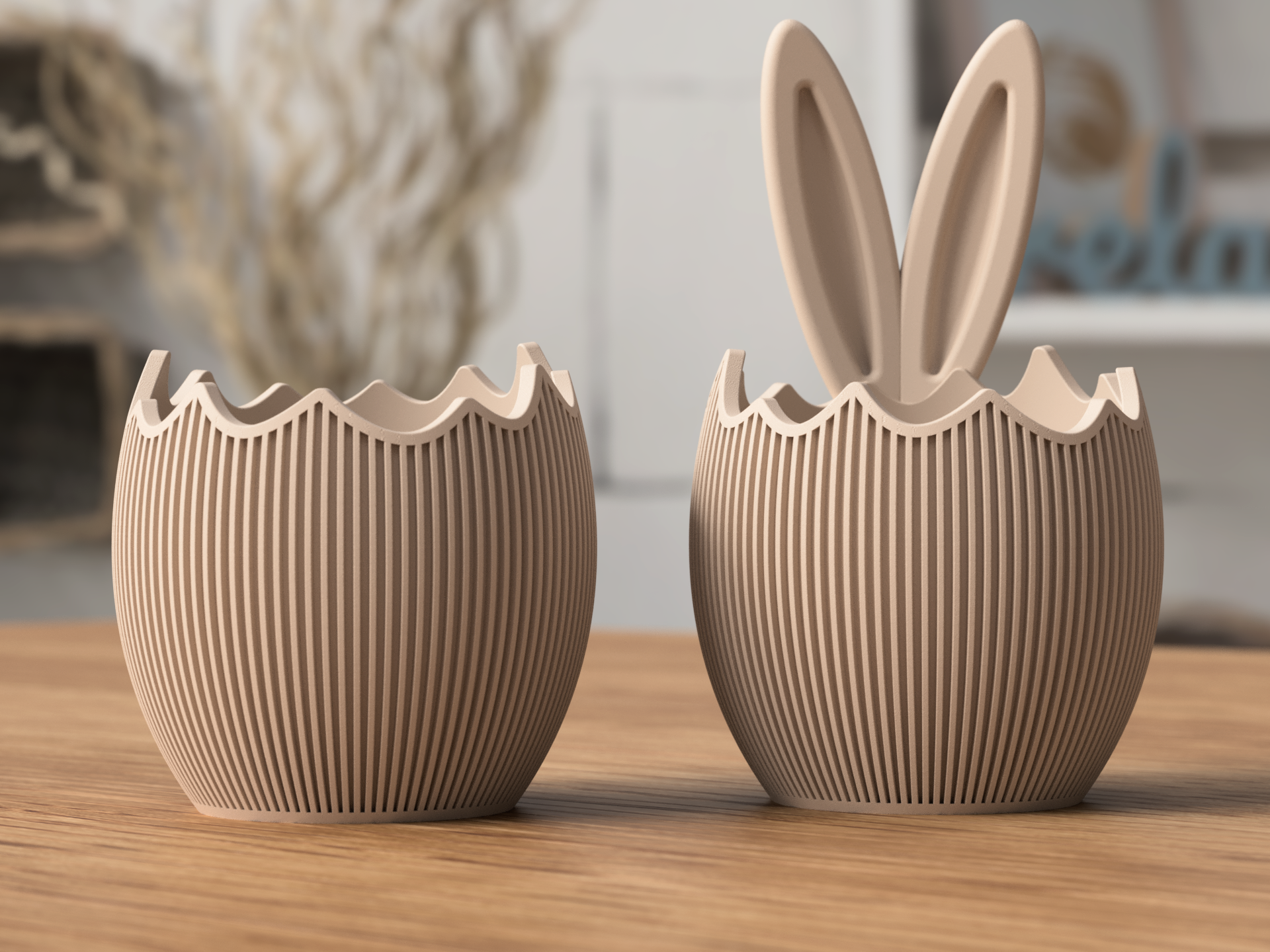 Decoratieve Paasei Kom met Konijnenoren – Moderne Paasdecoratie