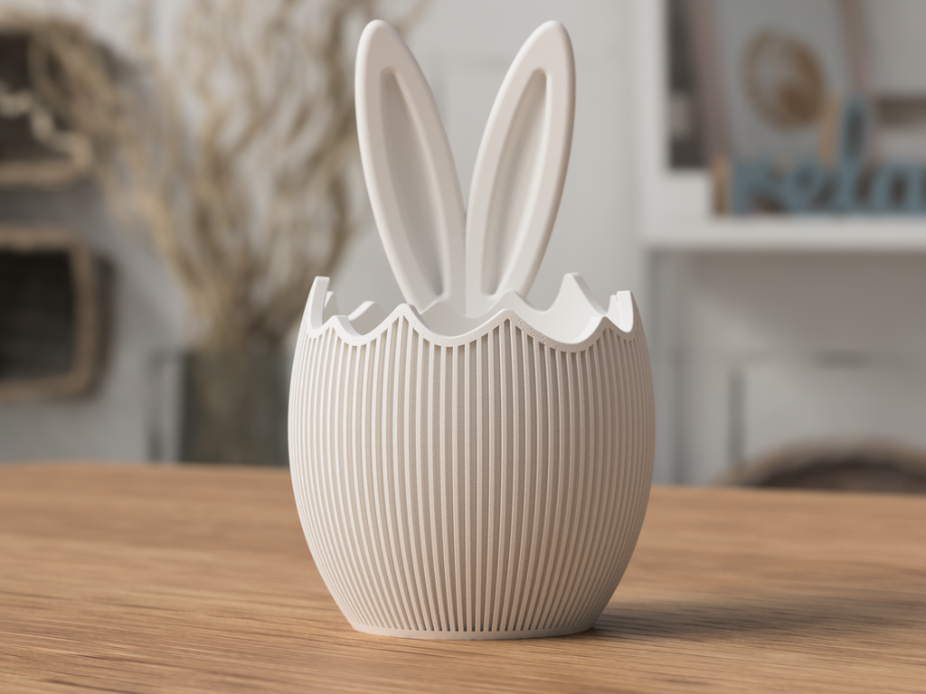 Decoratieve Paasei Kom met Konijnenoren – Moderne Paasdecoratie