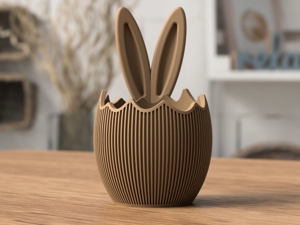 Decoratieve Paasei Kom met Konijnenoren – Moderne Paasdecoratie