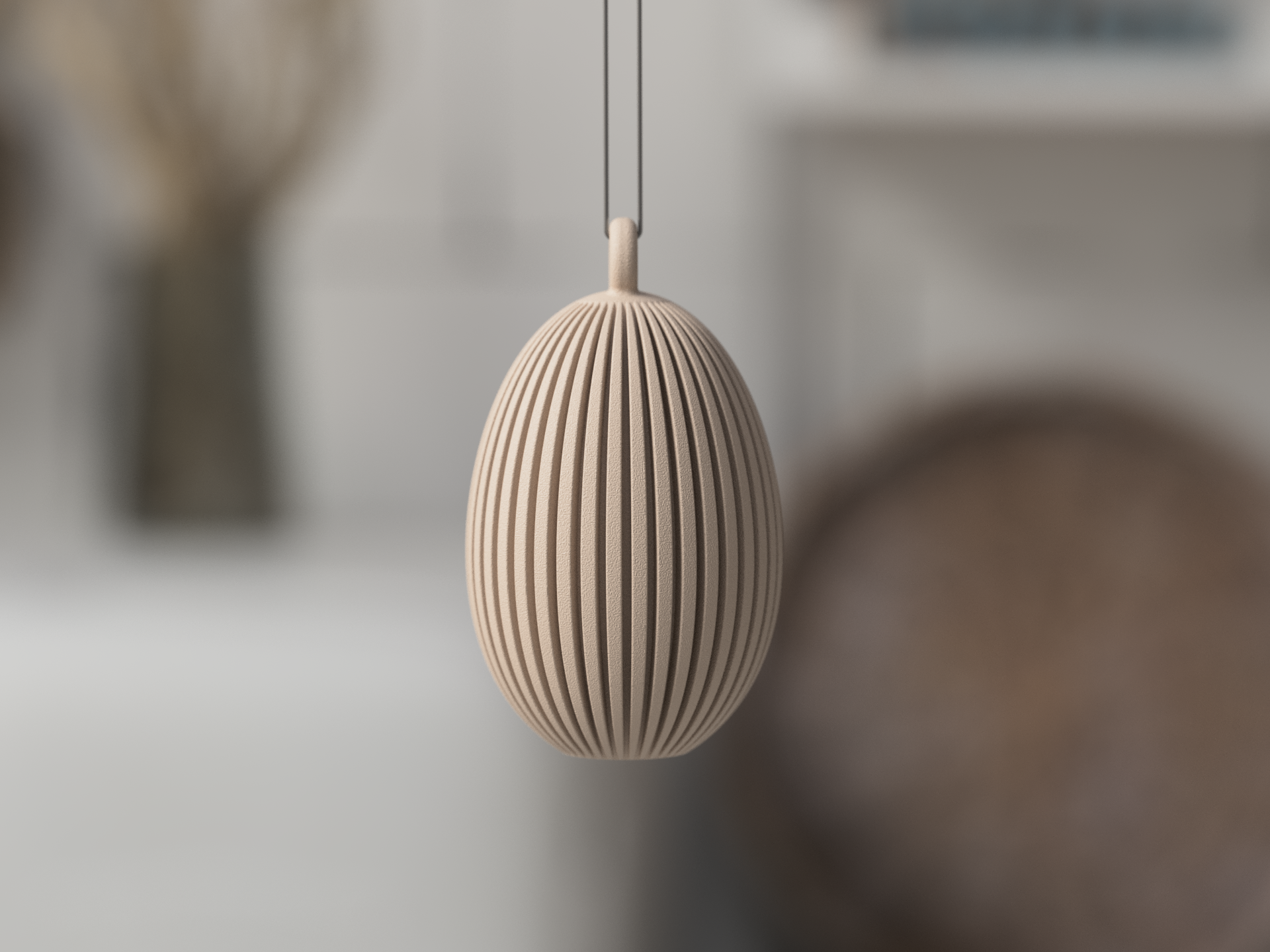 Paasei met/zonder hanger – Minimalistische Paasdecoratie