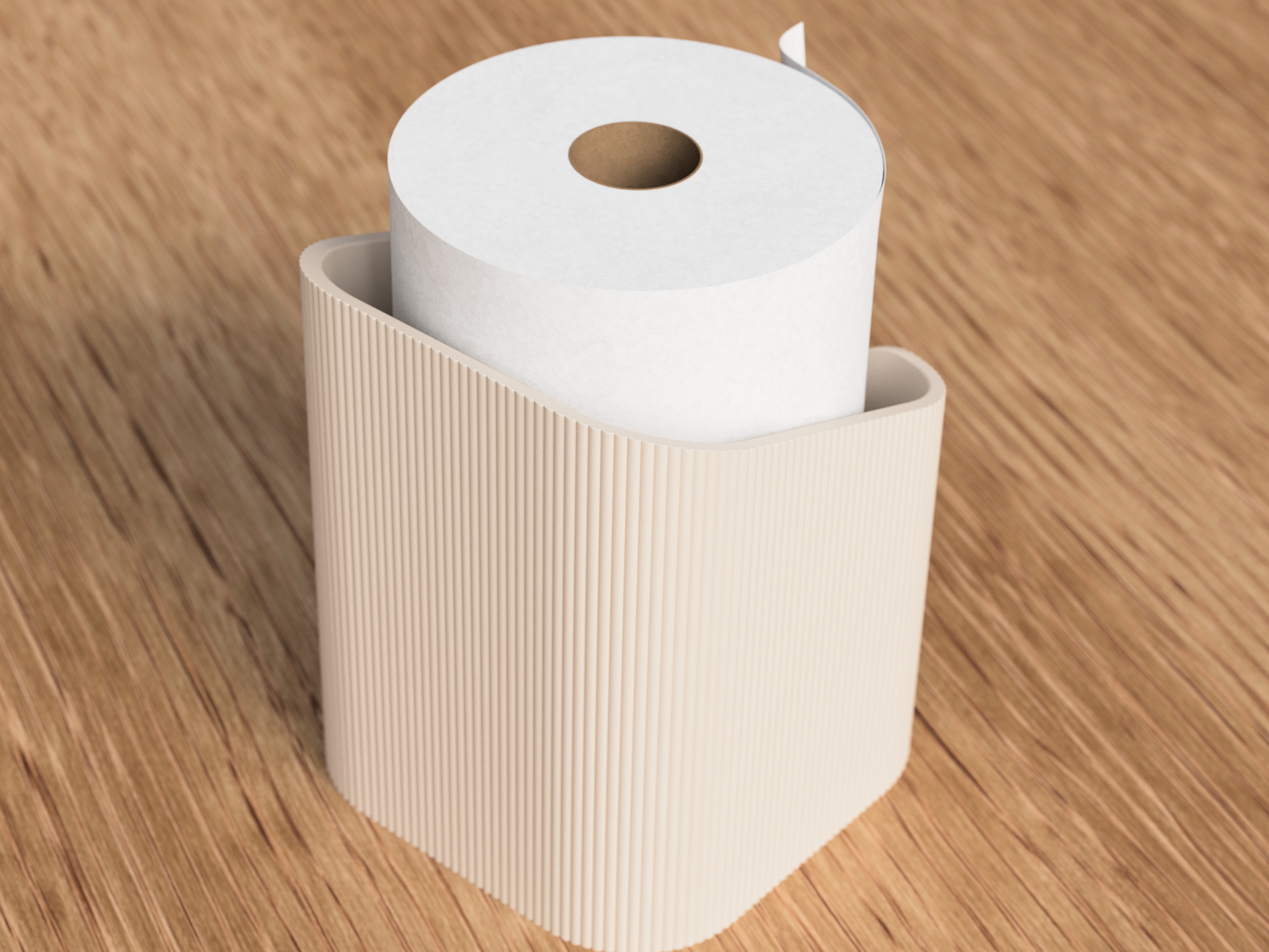Moderne keukenrolhouder met ribbelstructuur