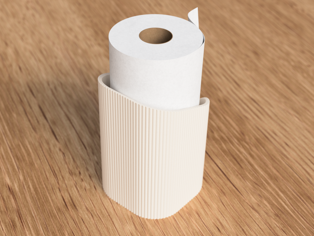 Moderne keukenrolhouder met ribbelstructuur