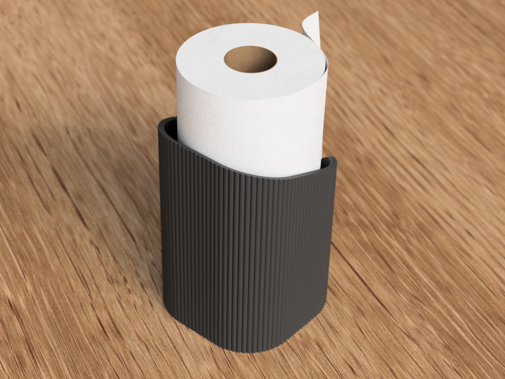 Moderne keukenrolhouder met ribbelstructuur