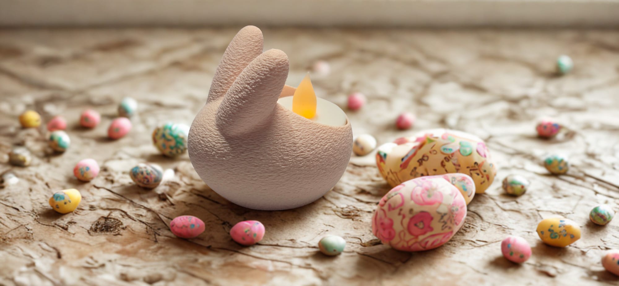 theelichthouder als abstract konijn 